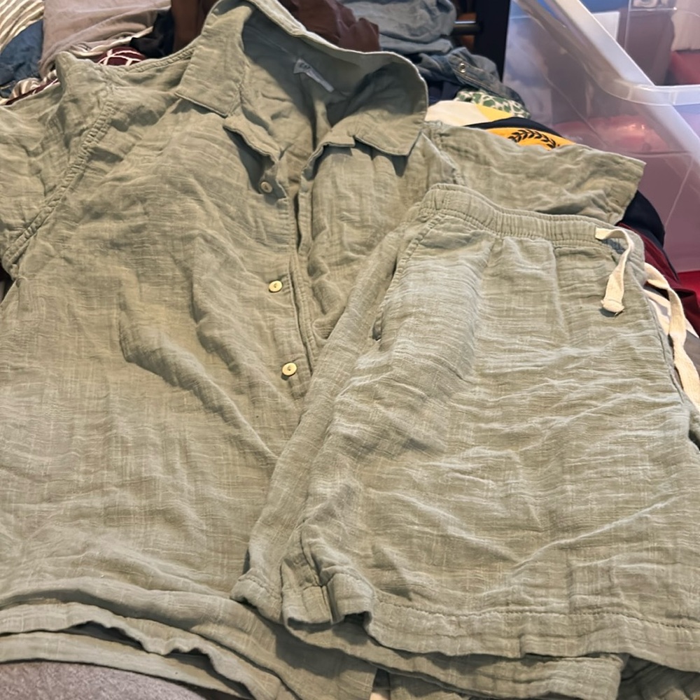 Gap men linen short set